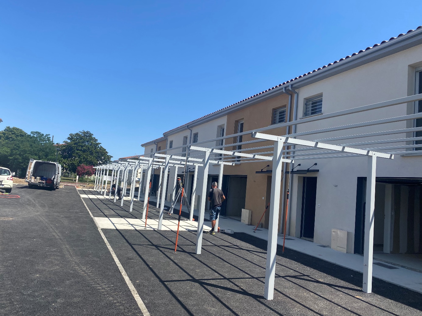 Construction de pergolas Arlandes en cours